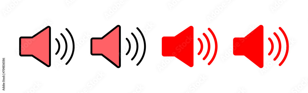 Speaker icon set illustration. volume sign and symbol. loudspeaker icon. sound symbol Speaker icon set illustration. volume sign and symbol. loudspeaker icon. sound symbol