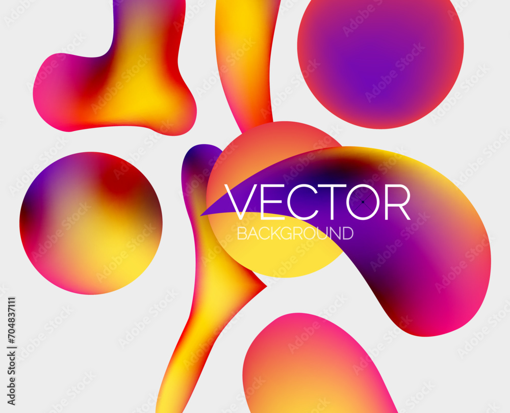 Vector abstract glowing shapes background