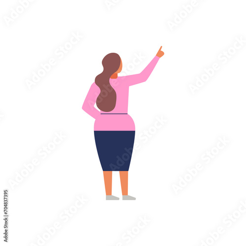 office workers in pink clothes woman