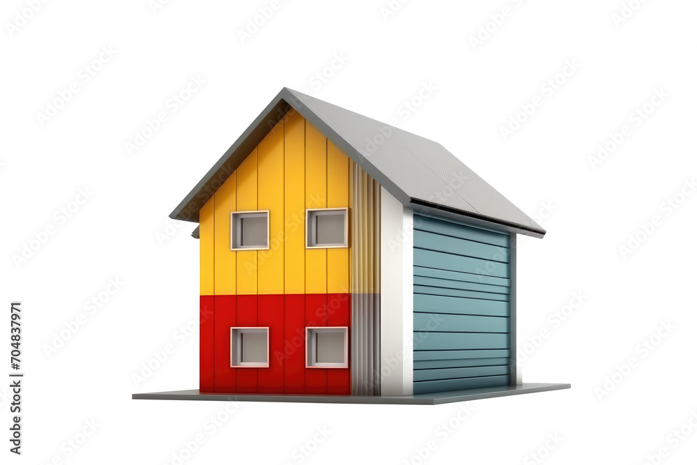 Luxury colorful home icon style isolated on transparent background.
