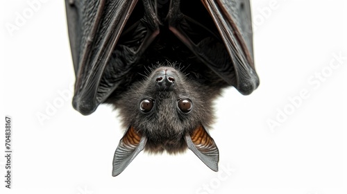 studio shot of fruit bat flying fox animal photo