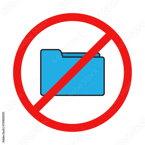 Free Download No Folder Sign on White Background - GFXLoad
