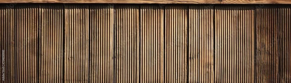 Obraz premium brown corrugated wood. brown wood line pattern. Brown wood panel repeat texture.