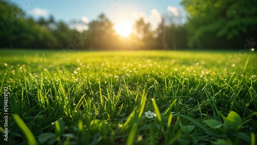 sun shining through the grass