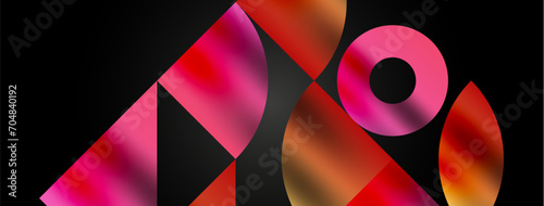 Wallpaper Mural Artistic arrangement of triangles, lines, and circular elements in a mesmerizing geometric mosaic pattern, offering a visually dynamic and captivating composition Torontodigital.ca