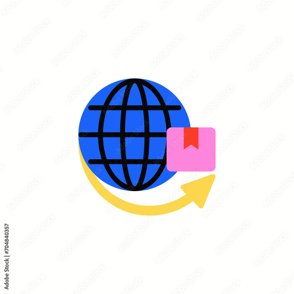 International Shipping flat icon International Shipping flat icon