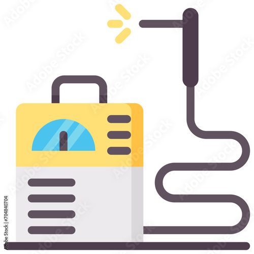 welding machine flat vector icon