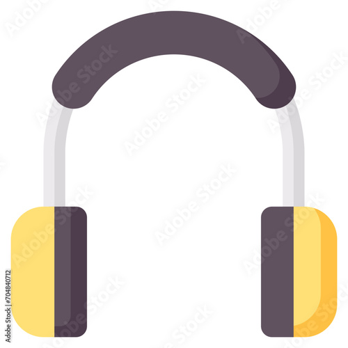 ear defenders flat vector icon