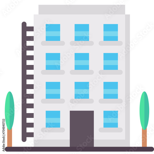 housing society flat vector icon