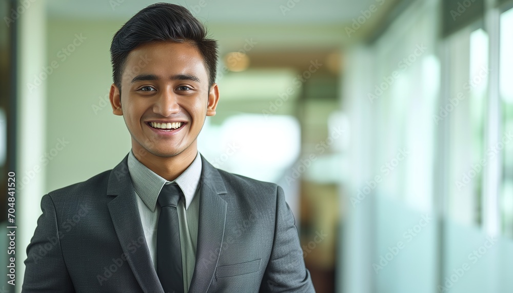 Young adult businessman in office Young adult businessman in office