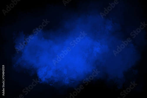 Blue color powder explosion on black background. Colored cloud. blue Colorful dust explode.