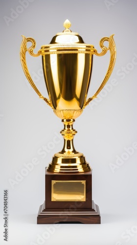 Champion trophy isolated on white background