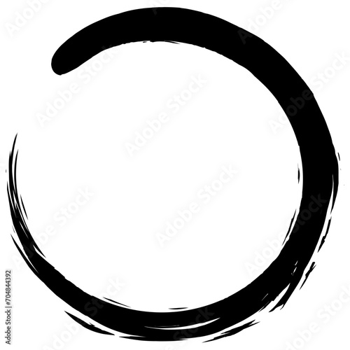 Enso Zen Circle Stroke Vector Logo Art Brush Stroke