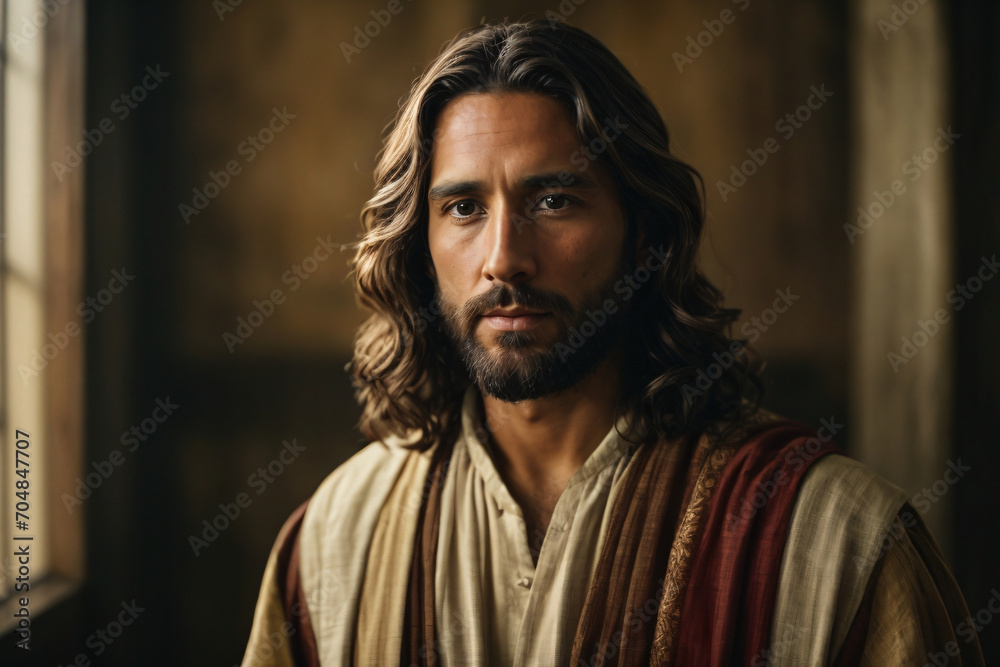 Portrait of Jesus Christ recreated by an artificial intelligence Portrait of Jesus Christ recreated by an artificial intelligence