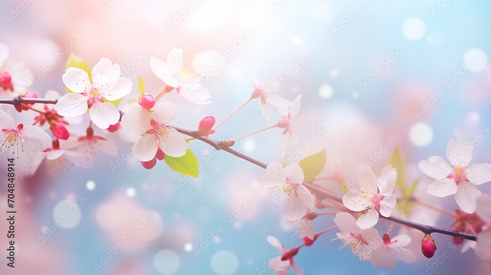 Spring background blur,holiday wallpaper. - generative ai Spring background blur,holiday wallpaper. - generative ai