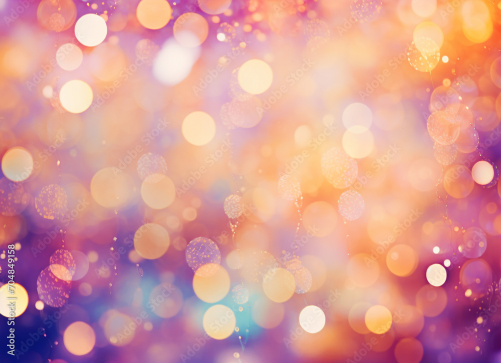 Obraz premium Blurred lights colorful bokeh abstract background