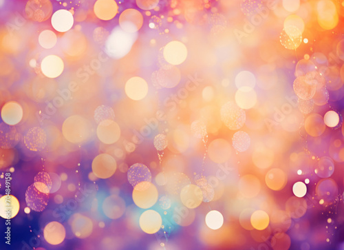Blurred lights colorful bokeh abstract background