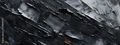 Black Paint strokes. black oil painting on canvas. Black abstract paint with brush