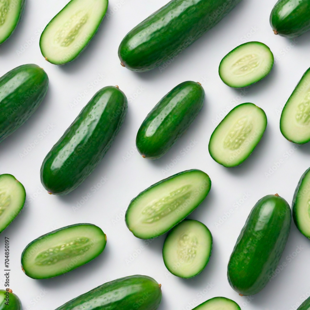 cucumber on a white background, digital art, 3d rendering cucumber on a white background, digital art, 3d rendering