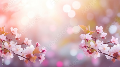 Spring background blur holiday wallpaper. - generative ai