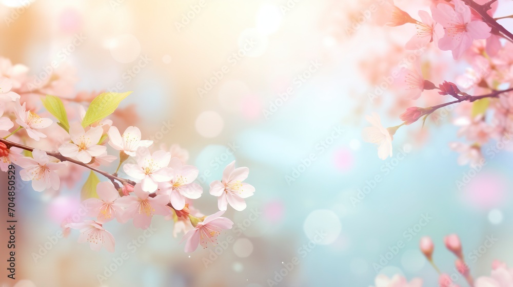 Spring background blur,holiday wallpaper. - generative ai