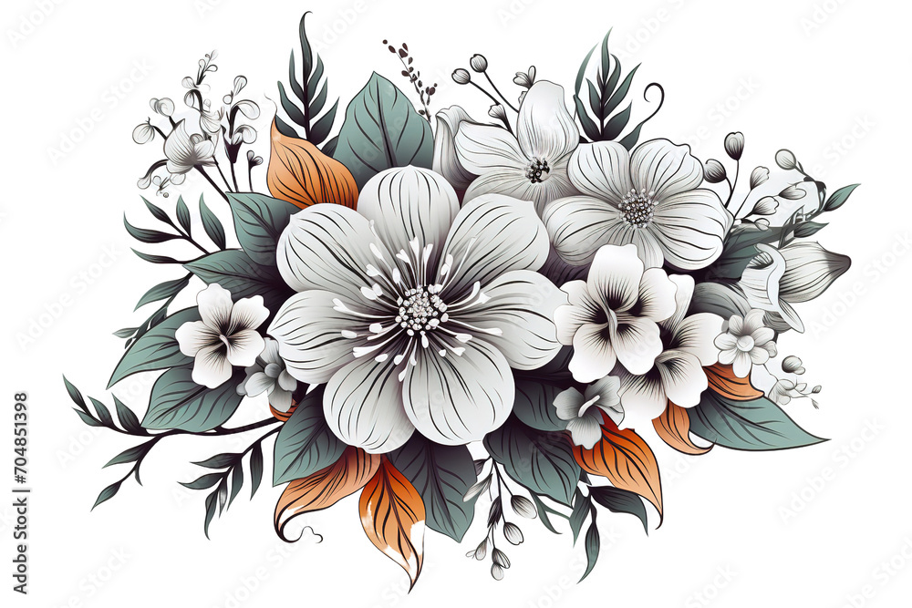 Mandala, very simple, cartoon style Flower isolated on PNG Background. Generative Ai. Mandala, very simple, cartoon style Flower isolated on PNG Background. Generative Ai.
