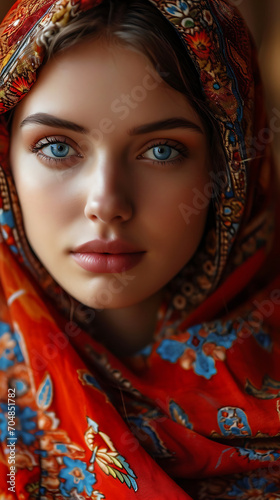 Portrait of a Beautiful Russian Slavic Woman