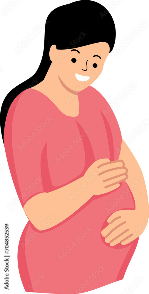woman pregnant illustration flat design vector woman pregnant illustration flat design vector