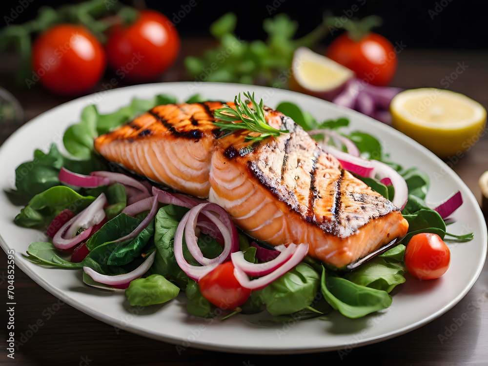 grilled salmon with salad , grilled salmon steak with vegetables ,grilled salmon with vegetables ,grilled salmon steak , grilled salmon with salad , grilled salmon steak with vegetables ,grilled salmon with vegetables ,grilled salmon steak ,