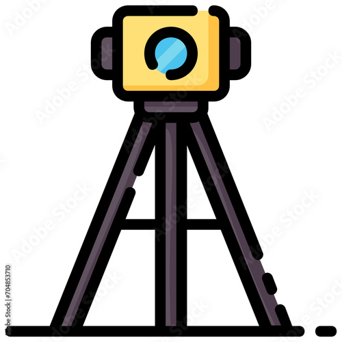 laser level filled outline vector icon