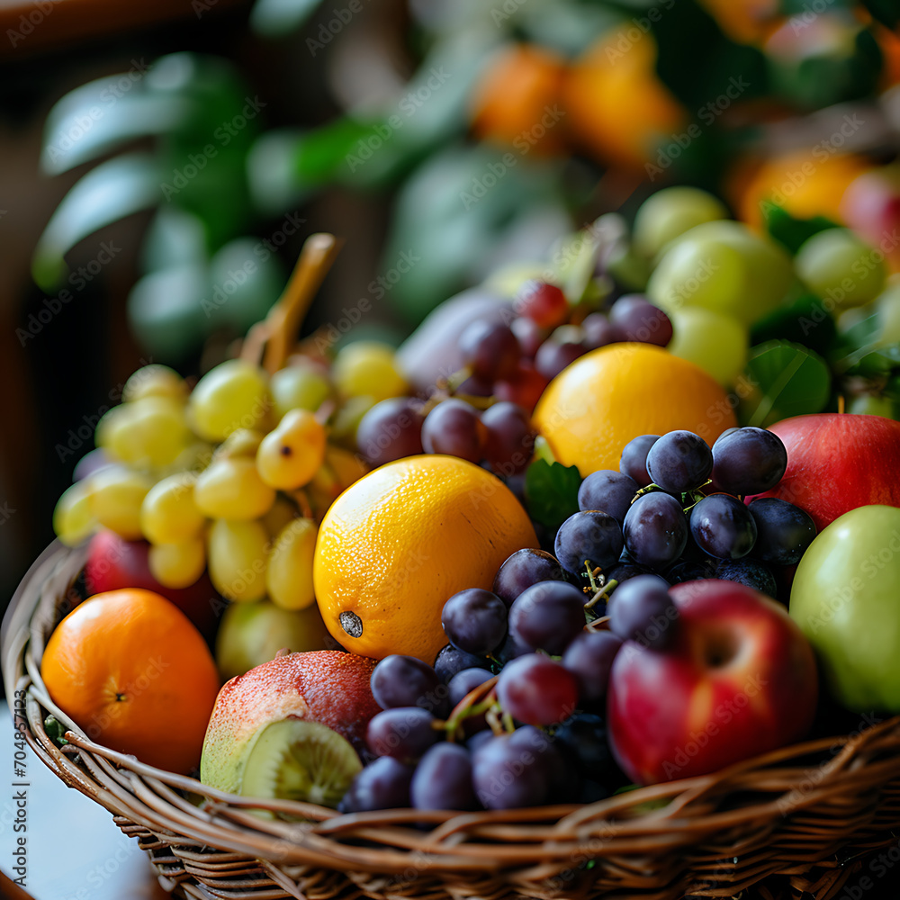 Various kinds of fruit in the basket
Various kinds of fruit in the basket