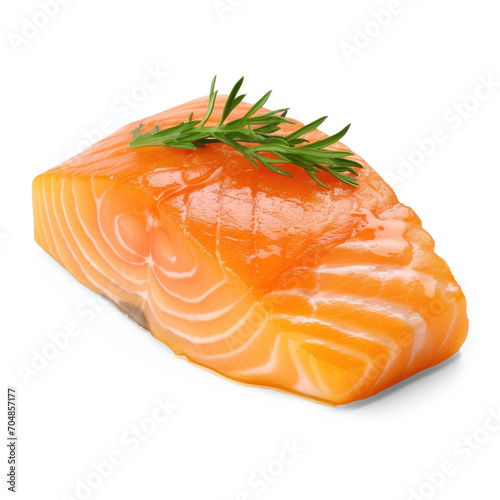 Salmon steak isolate on transparency background png 