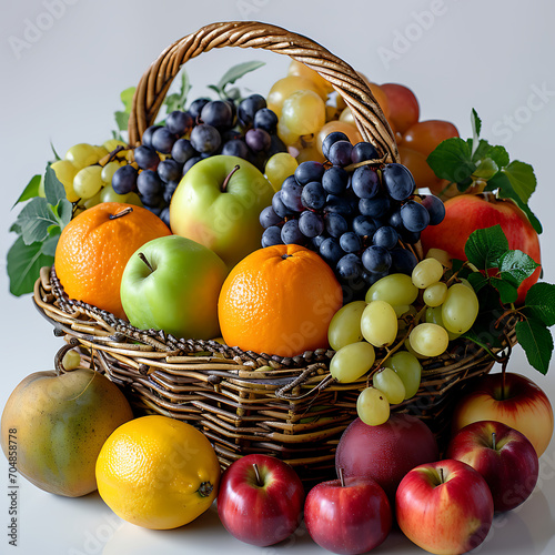 Various kinds of fruit in the basket 