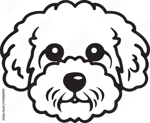 cavapoo dog head cartoon photo