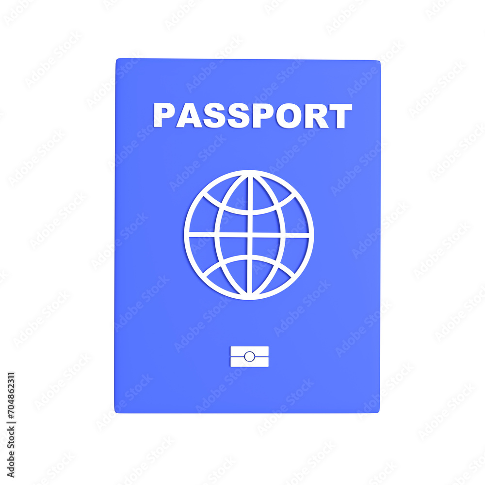 3d passport isolated on white. 3d rendering 3d passport isolated on white. 3d rendering
