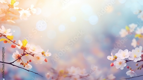 Spring background blur,holiday wallpaper. - generative ai