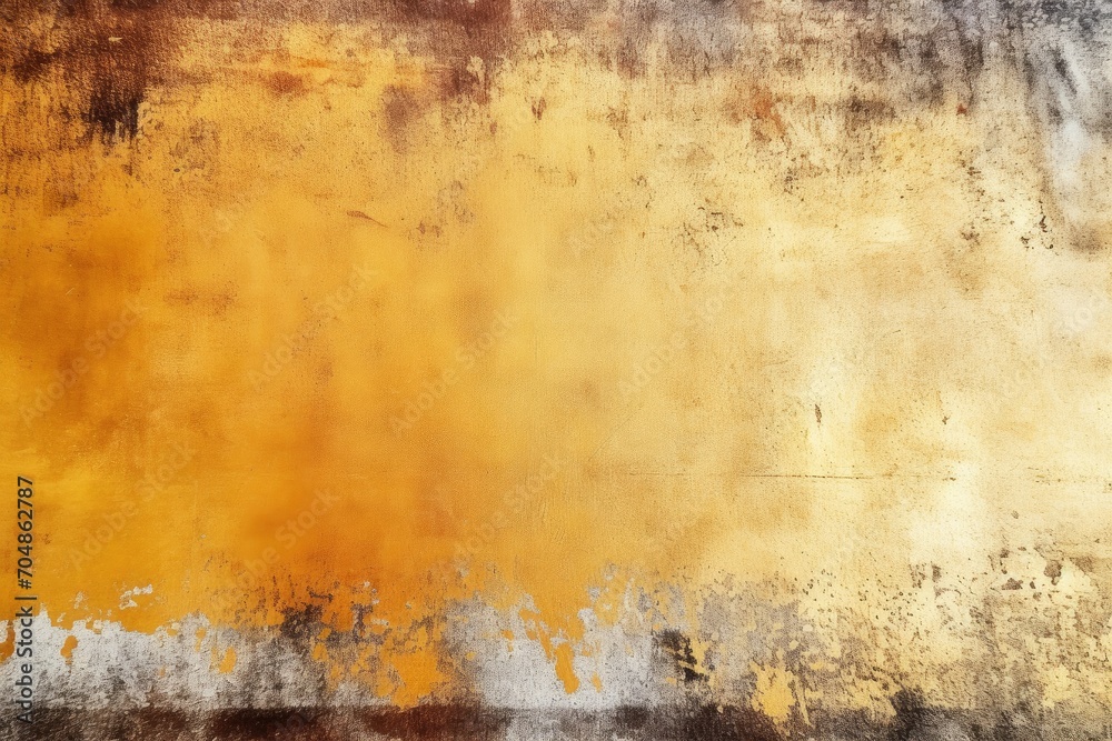 Golden grunge texture. Old textured wall painted with gold color. Yellow glitter background. Backdrop with copy cpase for design card, banner, wallpaper	
