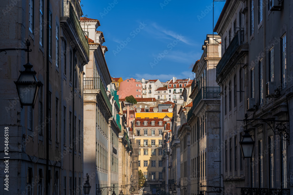 Fototapeta premium Lisbon City Center With Baixa And Alfama Districts