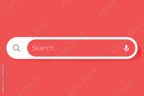 Vector internet browser search engine search bar for ui mobile app search address and navigation bar