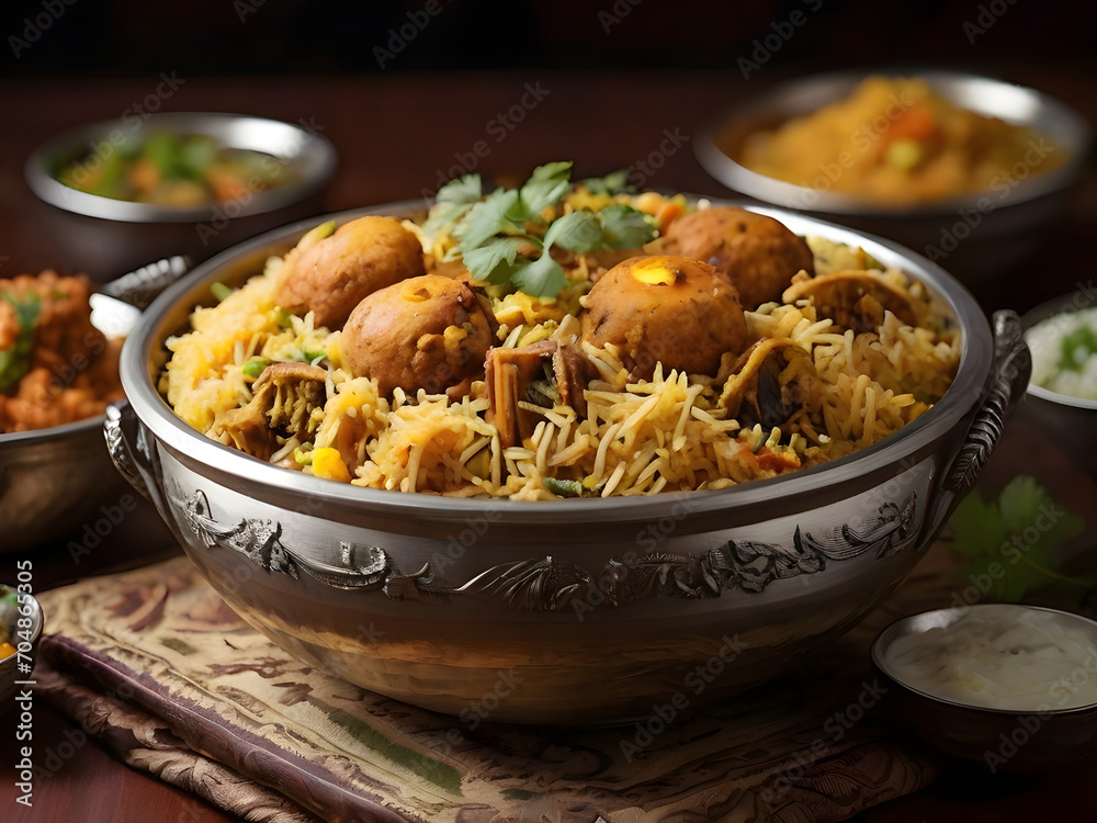 chicken biryani , spicy biryani in a plate , briyani surving , biryani in restraunt , tasty rice chicken biryani , spicy biryani in a plate , briyani surving , biryani in restraunt , tasty rice