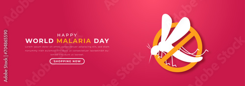 World Malaria Day Paper cut style Vector Design Illustration for Background, Poster, Banner, Advertising, Greeting Card
