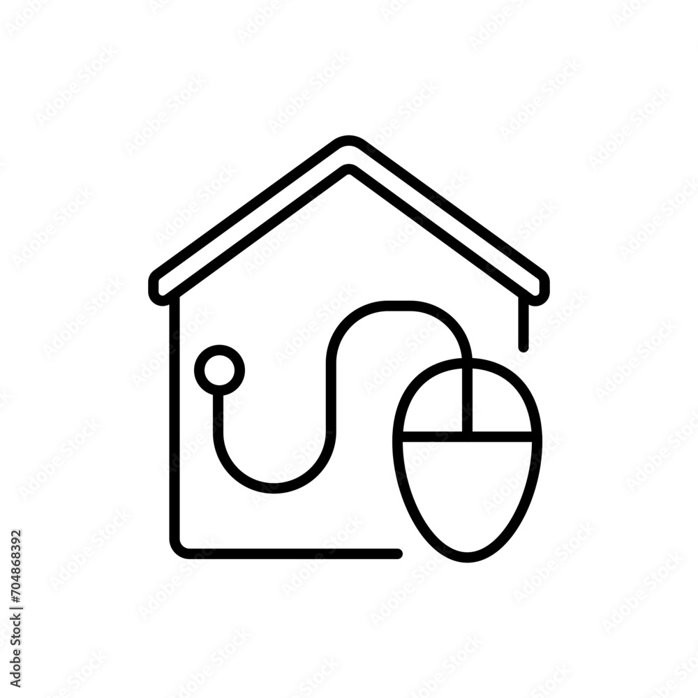 House click outline icons, minimalist vector illustration ,simple transparent graphic element .Isolated on white background House click outline icons, minimalist vector illustration ,simple transparent graphic element .Isolated on white background