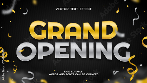 grand opening editable text effect