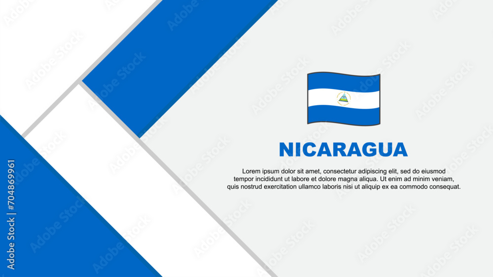 Nicaragua Flag Abstract Background Design Template. Nicaragua Independence Day Banner Cartoon Vector Illustration. Nicaragua Illustration Nicaragua Flag Abstract Background Design Template. Nicaragua Independence Day Banner Cartoon Vector Illustration. Nicaragua Illustration