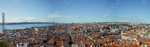 panoramic view of Lisbon city