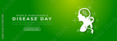 World Parkinson's Disease Day Paper cut style Vector Design Illustration for Background, Poster, Banner, Advertising, Greeting Card