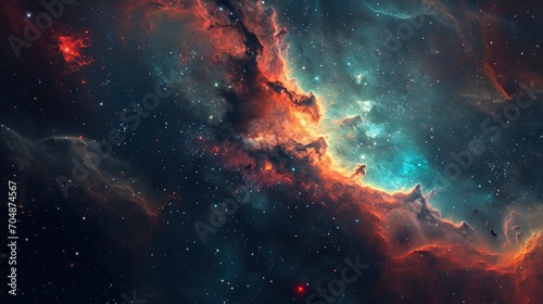 Space nebulas concept background