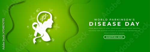 World Parkinson's Disease Day Paper cut style Vector Design Illustration for Background, Poster, Banner, Advertising, Greeting Card