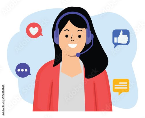 online costumer service or Customer support concept