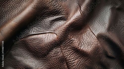 Leather Texture Background: An image showcasing the rich texture of a leather material, suitable for backgrounds or design projects.